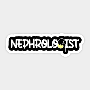 Nephrologist, doctor, kidney - white Sticker